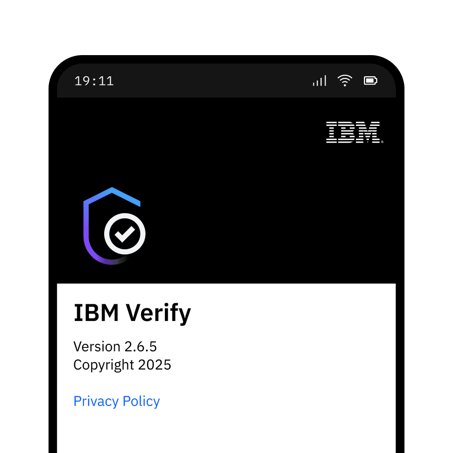 Product screen with separated app icon and IBM logo