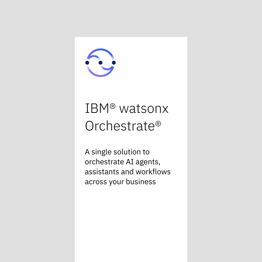 Standing banner with appropriate separation of icon and product name